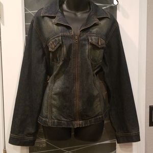 Acid wash Jean Jean Jacket